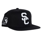 USC Trojans Black SC Interlock Snapback Hat